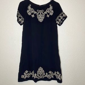 Lulus black embroidery mini dress